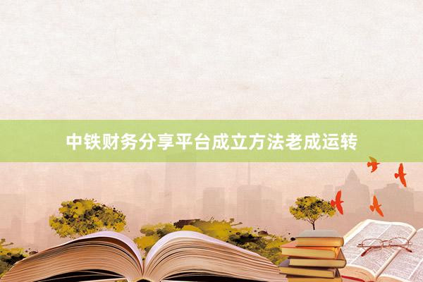 中铁财务分享平台成立方法老成运转
